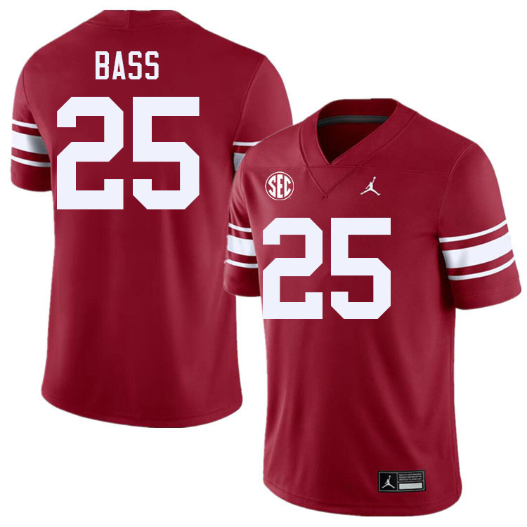 Men #25 Andy Bass Oklahoma Sooners 2024 SEC Conference College Football Jerseys-Throwback